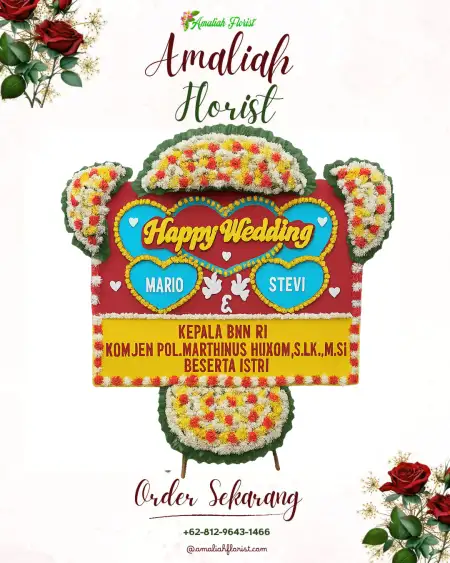 Papan Bunga Pernikahan Bangka